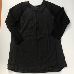 Lululemon Clip-In Long Sleeve Heather/Black